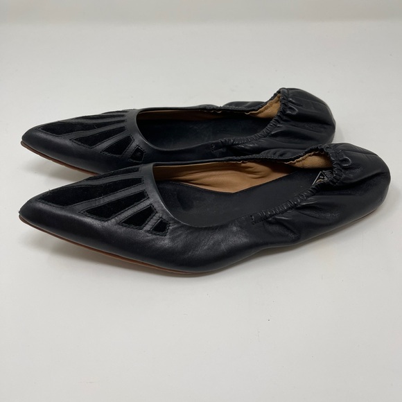John Fluevog Presence Imagine Pointy Toe Leather Flats - Picture 1 of 5